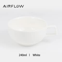AIRFLOW Ceramic Coffee Cup Professional Embossed Latte Cup 240ml With Handle Milk Tea Cup Latte Espresso Vintage Coffee Mug