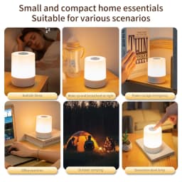 LED Table Lamp Remote Control Reading Light Touch Dimmable USB Rechargeable Lamp Three Colors Bedroom Bedside Lamp Night Light