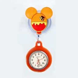 Retractable Cartoon Pattern Nurse Doctor Pocket Hang Clips Watches Colourful Hospital Medical Women Mens Badge Reel Clock