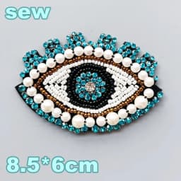 Embroidery Sequined Alphabet Pearl Letter Cross Patch,sequins Heart Beaded Eye Patches Badges Appliques for Clothing WF2210252