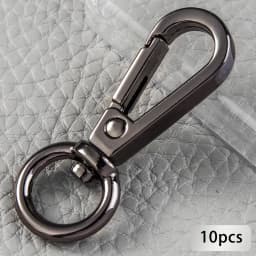10Pcs Swivel Lobster Clasps, Classic Swivel Trigger Snap Hooks, Push Gate Snap Hook Bag Clips for Lanyard DIY Outdoor Keychain