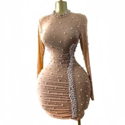 HLJ Sexy Rhinestone Patchwork Bodycon Mini Dresses Women Mesh Solid Color Long Sleeves Dress Female Streetwear Vestidos 2025 New