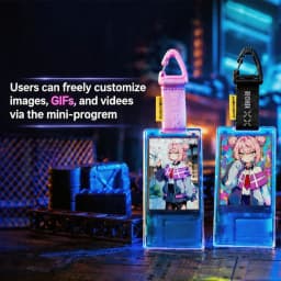 Monicard Magic Card Electronic Pass Badge NFC Bluetooth Smart Digital Badge Customizable GIF Screen Anime Trendy Pendant Gifts