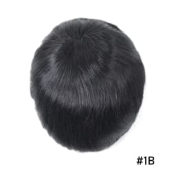 Human Hair Prosthesis for Men's Toupee Breathable Mono Toupee PU Double Knot Male Wig Unit Hairpiece Replacement System 8x10Inch