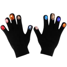 Winter Creative DIY Finger Thickened Warm Manicure Gloves Women Knitted Mittens Shiny Rhinestone Colored Diamond Gloves