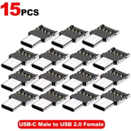 1-20Pcs USB-C Male to USB 2.0 Female Data Connector Mini USB C OTG Connector Adapter Type C To USB Adapte for Macbook Samsung