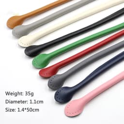 2pcs Genuine Leather Purses Straps 40cm 50cm 60cm Handles Strap Replacement Handbag Belts for Women Bags Wallet DIY Accessories