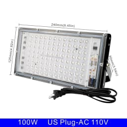 Led UV Floodlight 110V 220V 50W 100W Party Light 395nm 400nm IP65 Waterproof Ultraviolet Fluorescent Stage Lamp with US/EU Plug