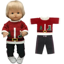 Nenuco Baby Doll Clothes Sweater Hat Scarf Ropa Y Su Hermanita 40cm Baby Doll Outwear Winter Warm Set