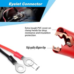 2Pcs/Set 30A Fuse Battery Alligator-Clip Extension Cord Quick Release Adapter Strong Battery Clip Copper Battery Clamp Cable