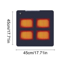4 Zones Heated Seat Cushion Mat USB Electric Heating Pad Outdoor Camping Chair Heated Cushion 3 Gears Temperature Foot Warmer
