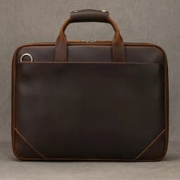 High Quality Men's Leather Laptop Bag 14 15.6 Inch Computer Briefcase A4 Document Bag For Men Male Briefcase Bags Thick Leather