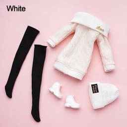 Clothes Suit for 30cm Fat Doll Boy's and Girl's High Collar Knitted Sweater Hat Stocking Set Doll's Accessories DIY Dress Up Toy