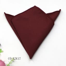 Solid Striped Brown Pocket Square 23CM Cotton Men's Suit Handkerchief Groom Host Hanky Wedding Party Chest Tie Suit Accessories