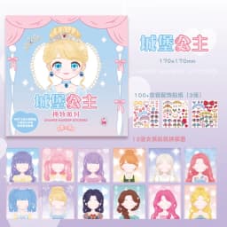1PCS Changeover Sticker Hand Book Hand Book Guka Sticker Princess Toy Book Girl Child Beautiful Doll Dress Up