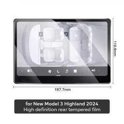 TESY Tempered Glass Film Protector for New Tesla Model YL Y Juniper Launch Model 3 Highland Front Rear Screen Protective