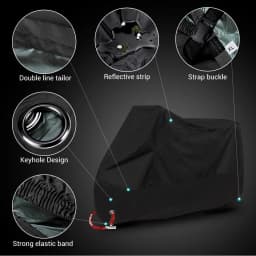Waterproof All Season Motorcycle Cover Dustproof UV Protective Motorbike Rain Cover Wear-resistant Fabric Outdoor Moto Cover