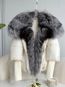 2026 New Autumn 90 Winter Goose Down Jacket Warm Women Coat Oversized Real Fox Fur Collar Thick Luxury Fashion Outerwear