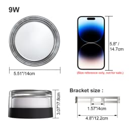 LVL Modern LED Wall Lamp 9W Small Round & Square Waterproof IP65 CCT Indoor/Outdoor Source Wall Sconces Smokey Grey Fixture
