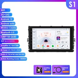 Carplay 4G 9" Car Radio Android for VW MQB Polo Plus T-Cross Zoals T-Kruis T-Roc Tharu Sagitar Multimedia Player GPS 2Din Stereo