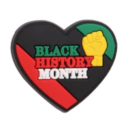 New Arrival 1-24Pcs PVC Black History Month Heart DIY Slipper Shoes Charms Buckle Clog Man Woman Shoe Accessories