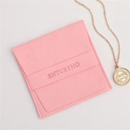 50pcs Custom Logo Name Print Microfiber Jewelry Rings Necklace Organizer Gift Bags Wedding Favor Candy Goodie Bag Small Business