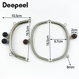 1/2/5/10Pcs 16.5cm Metal Frame Kiss Clasp Lock Silver Embossed Bag Handle for Handbag Purse DIY Sewing Wallet Bracket Accessory