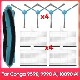 Fit For ( Conga 9590 / 9990 / 10090 AI Spin Revolution Ultra Power Home ) Main Side Brush Filter Mop Dust Bag Part Accessory