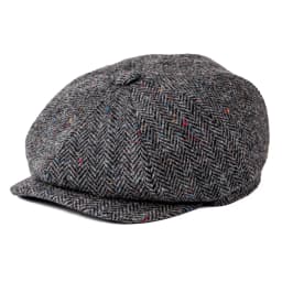 BOTVELA Tweed Wool 8 Panel Black Herringbone Newsboy Cap Men Classic 8-Quarter Panel Style Flat Caps Women Beret Hat