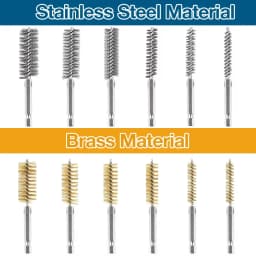 6Pcs Stainless Steel Wire Brush,Drilling Cleaning Brush Set, 1/4 Inch Hexagonal Handle, Grinding Polishing Rust Removal Tools