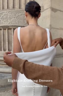 Eightale Beach Wedding Dress O-Neck Customized Ivory Backless Bridal Gown Mermaid Bride Party Dress Vestido De Novia