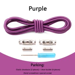 1 Pair No Tie Shoelaces For Sneakers Elastic Shoelace Metal Spring Lock Man And Woman Shoe Accessories Lazy Shoe Laces 100cm