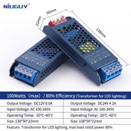 Lighting Transformer AC/DC12V 24V LED Power Supply 60W 100W 200W 300W 400W 500W LED Driver Converter for Slim LED Strip Lighting
