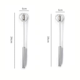 Semi-automatic Egg Beater 304 Stainless Steel Egg Whisk Manual Hand Mixer Self Turning Egg Stirrer Kitchen Accessories Egg Tools