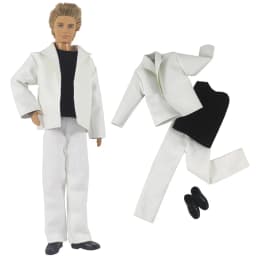 1 Set Doll Clothes Leather Clothing Outfit for 12 Inch Ken Doll Many Style for Choice 05