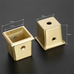 4 Pcs Furniture Leg Cover Foot Solid Copper Tip Brushed Brass Table Chair Cylinder/Cone Cap Protect Safety Bottom Safe Pad Decor