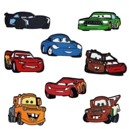 8pcs Set Cute Cartoon Car Badge Cool Brooches for Backpacks Jackets Bags Comedy Movie Badge Cute Cartoon Lapel Pins Student Gift