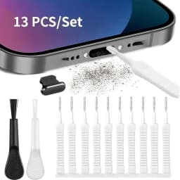Mobile Phone Speaker Charging Port Cleaning Set Dust Plug for iPhone 16 15 14 Earphones Clean Kit Brush for Samsung Xiaomi