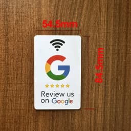 NFC 215 Programmable Google Review Acrylic Stickers Card NFC Station Table 13.56Mhz Waterproof NFC Stand Google Review Card