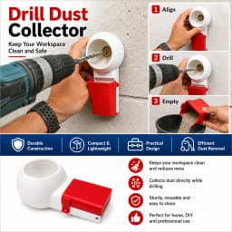 Rafford 1Pc Drill Dust Collector Box Wall Drilling Sawdust Catcher Removable Dust Cup for Clean Home DIY Renovation