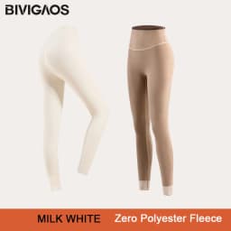 BIVIGAOS Upscale Zero Polyester Fall Winter Warm Sharkskin Leggings Women Fleece Heating High Elastic 10A Antibacterial Leggings