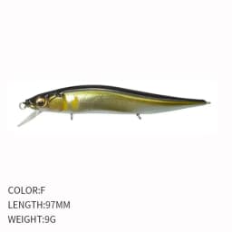 Mini Floating Minnow Fishing Lures with Noise Ball 97mm 9g Crankbait Wobblers Swimbait Artificial Hard Baits Bass Sea Fishing