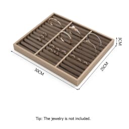 PU Leather Jewelry Display Tray for Drawer Counter Top Pendant Earrings Necklace Ring Organizer Bracelet Holder Storage Showcase