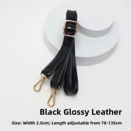 New Yu Black Leather Bag Strap Single Shoulder Crossbody Bag Long Strap School Bag Backpack Accessories Women's Bag Belt