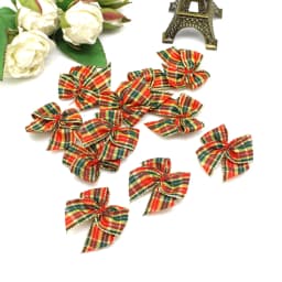 30Pcs/Lot 3.5x3.5cm Polyester Ribbon Bows Mini Satin Bows For Crafts Sewing Ornaments Party Home Christmas Decorations