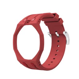 2in1 Bioceramic Case&Silicone Strap For Swatch x AP Royal pop Pocket watch bands Modification kit integrated Silicone Wirstband