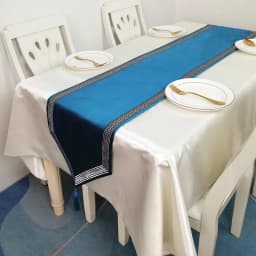 New Chinese Simple Tablecloth Modern Table Black Flag Runner European Velvet Bed Runner Pure Color Table Cloth