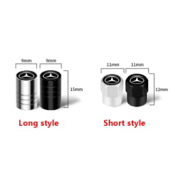 4Pcs Styling Wheel Tire Valve Air Stem Cap Duust Covers For Mercedes Benz W210 W176 AMG CLS CLE CLA GLA GLB GLS Class A GLE W222