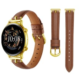luxury Leather loop for Samsung Galaxy watch 6/5/pro/4/classic 43mm 47mm 20mm band Genuine Design bracelet Huawei Gt 2-2e strap