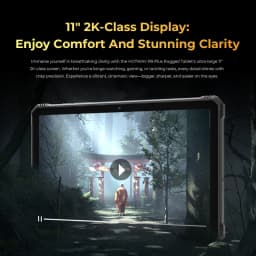 HOTWAV R9 Plus Rugged Tablet 11'' 2K Display 20080mAh Pad 8GB 512GB 64MP Android 14 Tablet PC with Super Camping Light